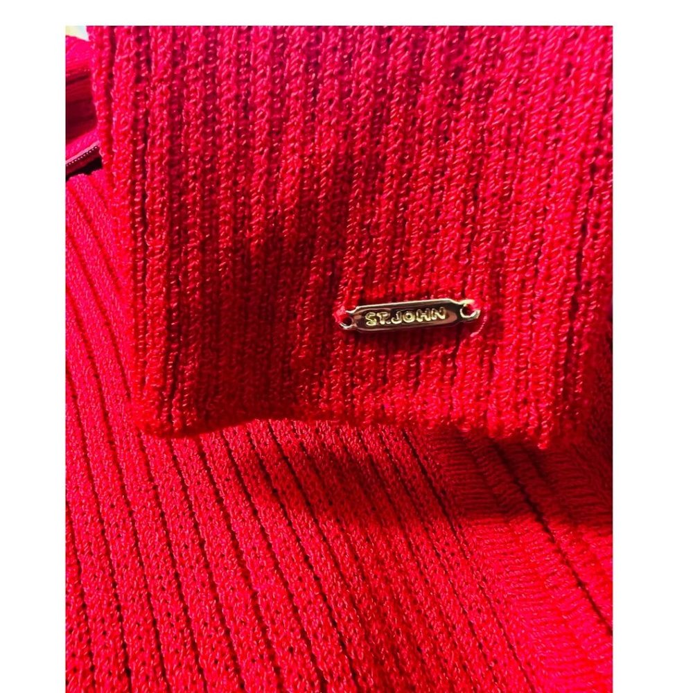 St. John Sport by Marie Gray Zip Up Sweater Size M - Picture 9 of 11